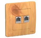 Изображение товара Розетка Schneider Electric Blanca Ясень компьютерная RJ45 2 гнезда скрытая установка