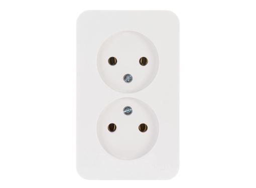 Изображение товара Розетка SCHNEIDER ELECTRIC Blanca 2гнезда без заземления 16А белая открытая установка