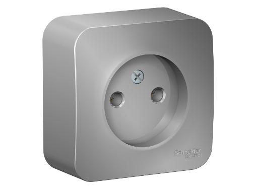 Изображение товара Розетка Schneider Electric Blanca 1 гнездо 16А 250В алюминий без заземления и шторок