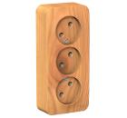 Изображение товара Розетка SCHNEIDER ELECTRIC Blanca 3-гнезда, без заземления, 16А, 250В, ясень