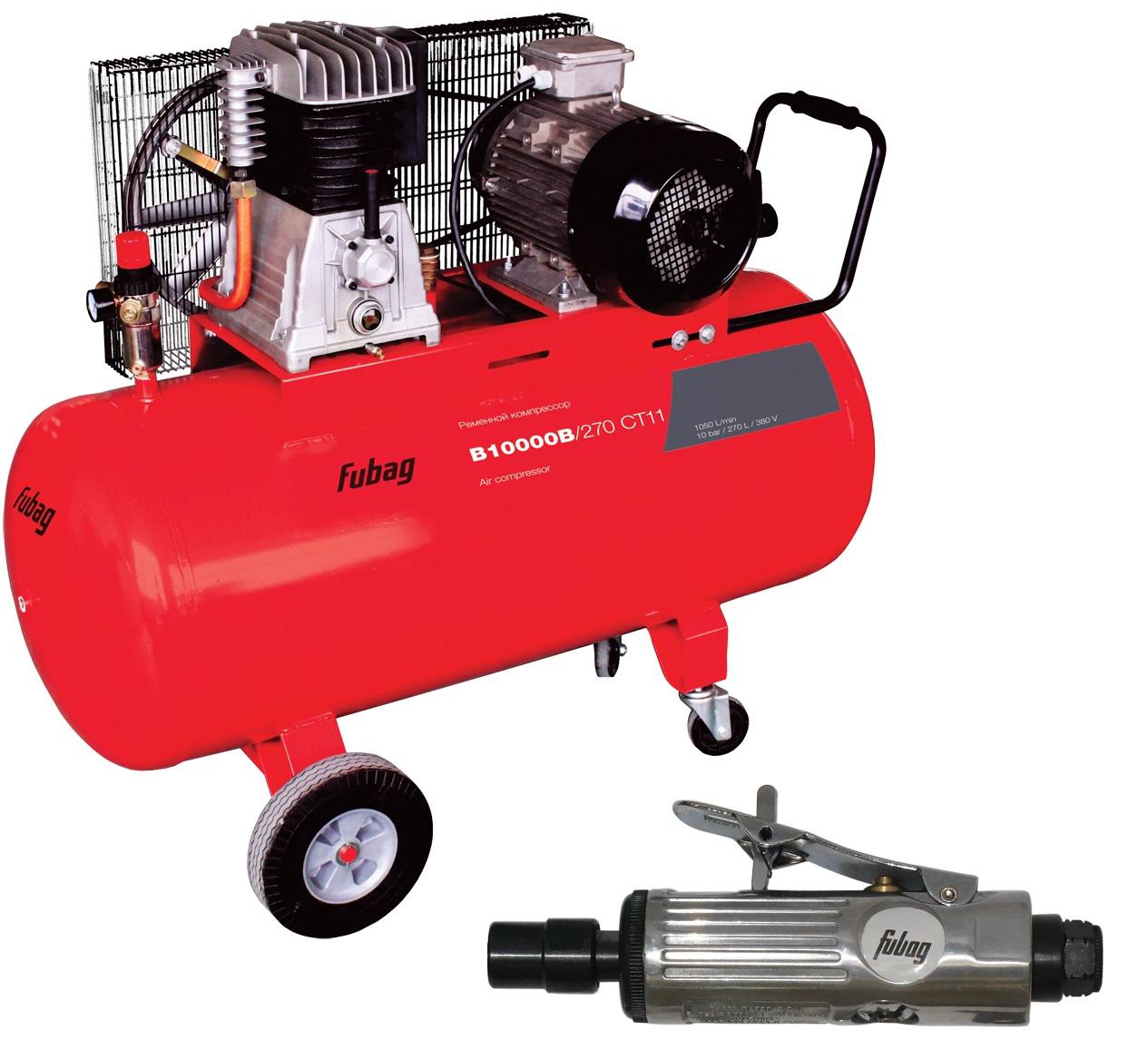 

Компрессор Fubag B10000b/270 ct11 + Шлиф. машина gl103