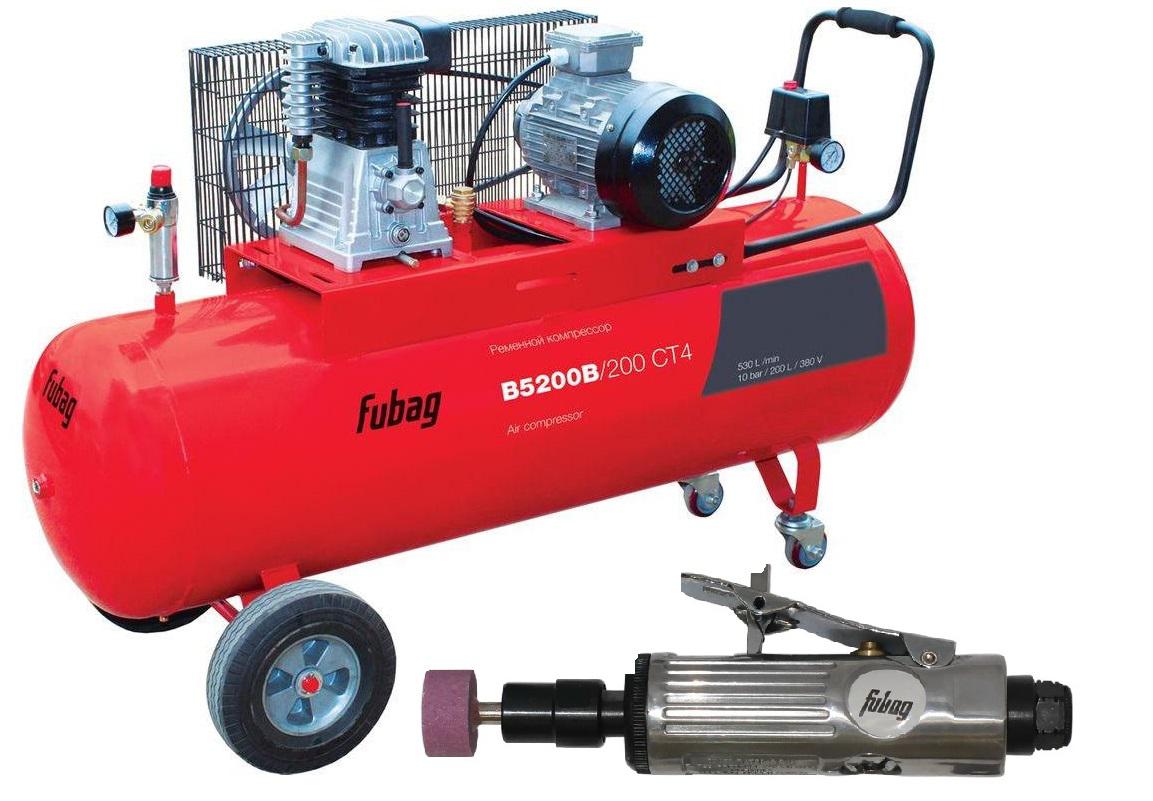 

Компрессор Fubag B5200b/200 СТ4 + Шлиф. машина gl103