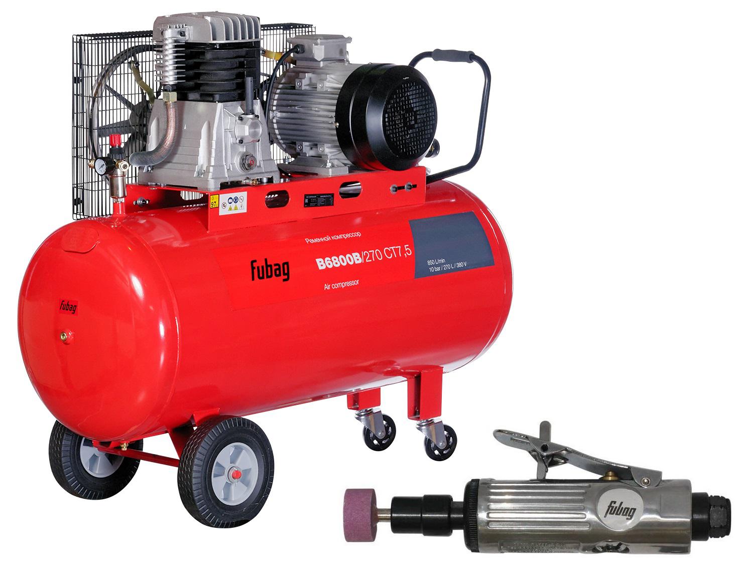 

Набор Fubag Компрессор b6800b/270 ct7.5 + Шлиф.машина gl103