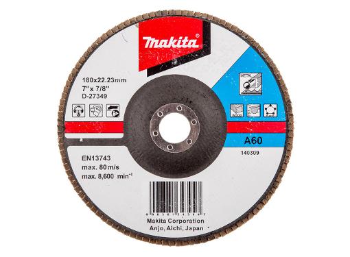 Изображение товара Круг лепестковый торцевой MAKITA D-27349 ф180х22мм зернистость 60 P