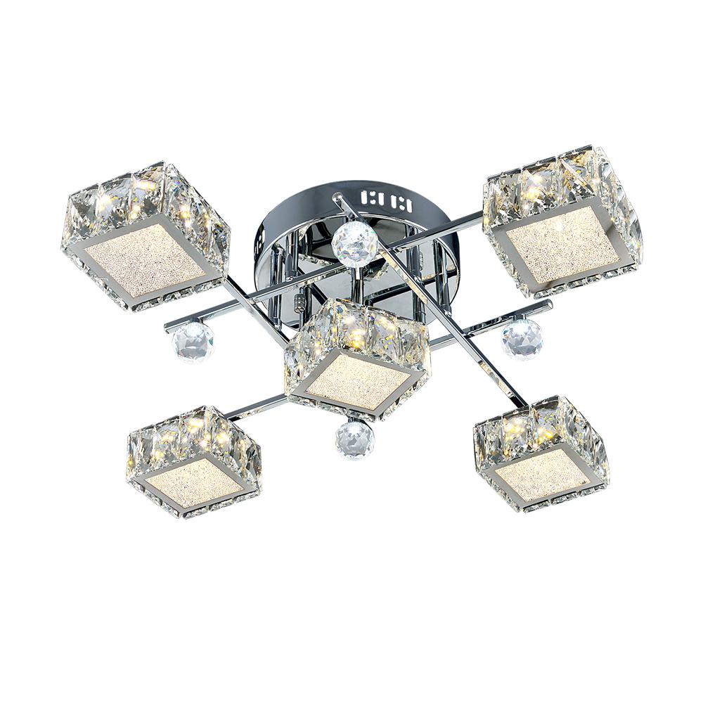 

Люстра МАКСИСВЕТ Геометрия 1-1692-5-cr-led y led
