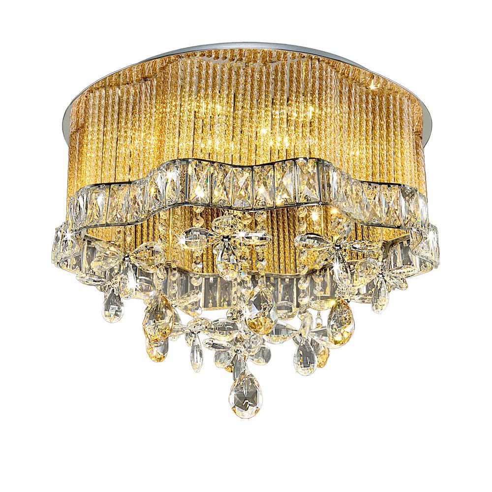

Люстра МАКСИСВЕТ Диамант 1-2603-8+8-cr y g4+led