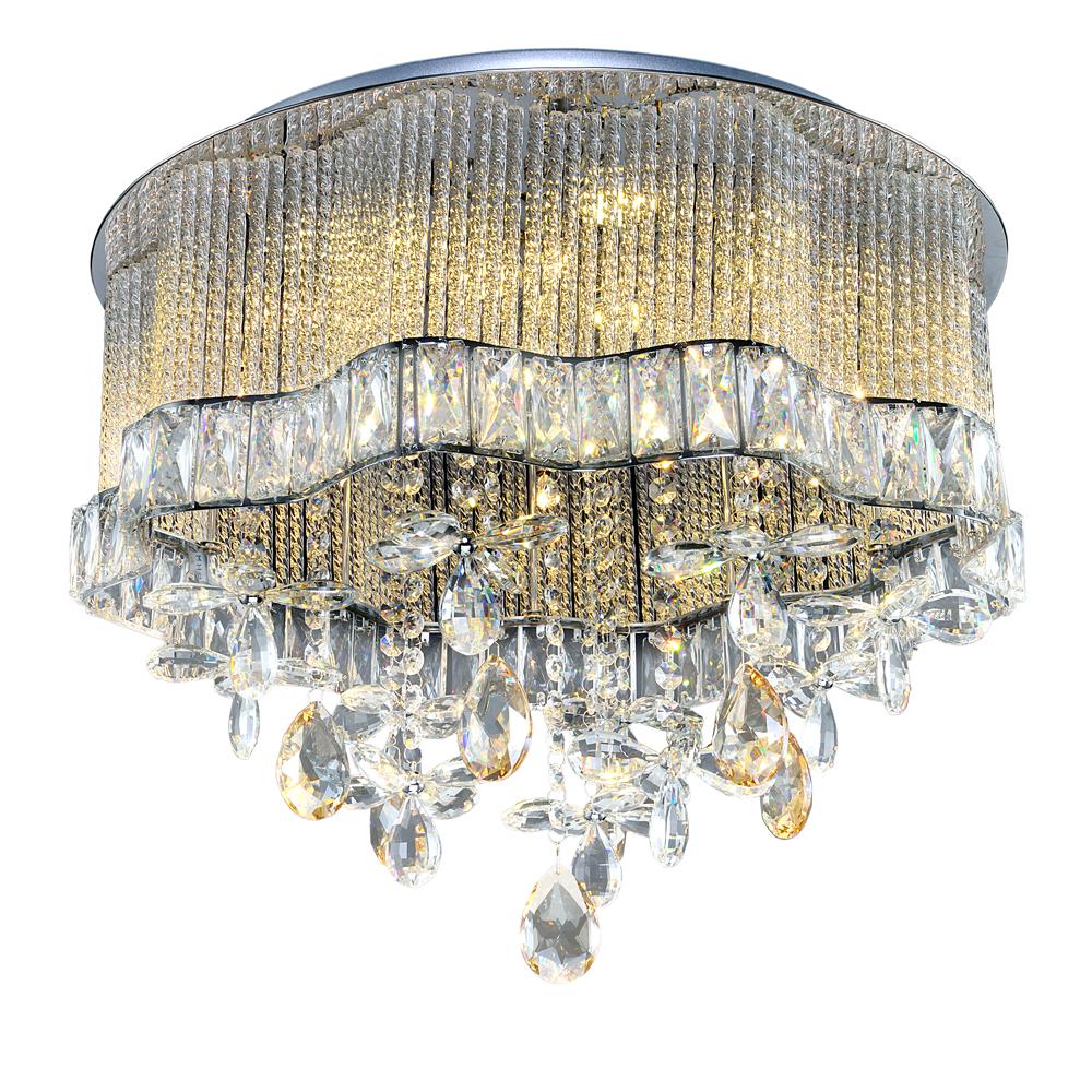

Люстра МАКСИСВЕТ Диамант 1-2604-8+8-cr y g4+led
