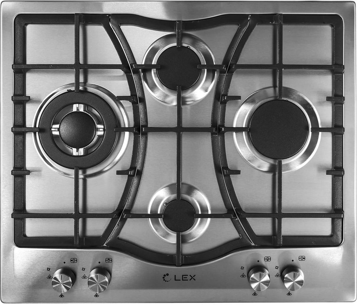 

Встраиваемая газовая варочная панель Lex Gvs 643 inox, Gvs 643 inox