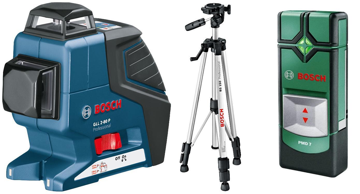 

Уровень Bosch Gll 2-80 professional + ШТАТИВ bs150 (0.601.063.205) + Детектор pmd7