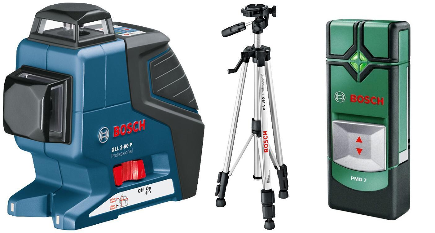 

Уровень Bosch Gll 3-80 professional + ШТАТИВ bs150 (0.601.063.306) + Детектор pmd7