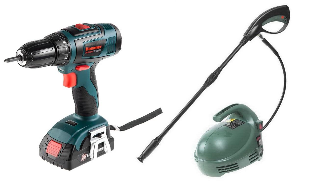 

Дрель аккумуляторная Hammer Acd185li 2.0 + Подарок Мойка hammer mvd1300a