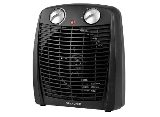 Изображение товара Тепловентилятор Maxwell MW-3455(BK) для обогрева до 20 м2, мощность 2000 Вт