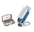 Набор BOSCH Фонарь GLI DeciLED (06014A0000),Набор бит 2607017319