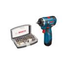 Изображение товара Бесщеточный шуруповерт BOSCH GSR 12 V-EC HX с 2 аккумуляторами и подсветкой