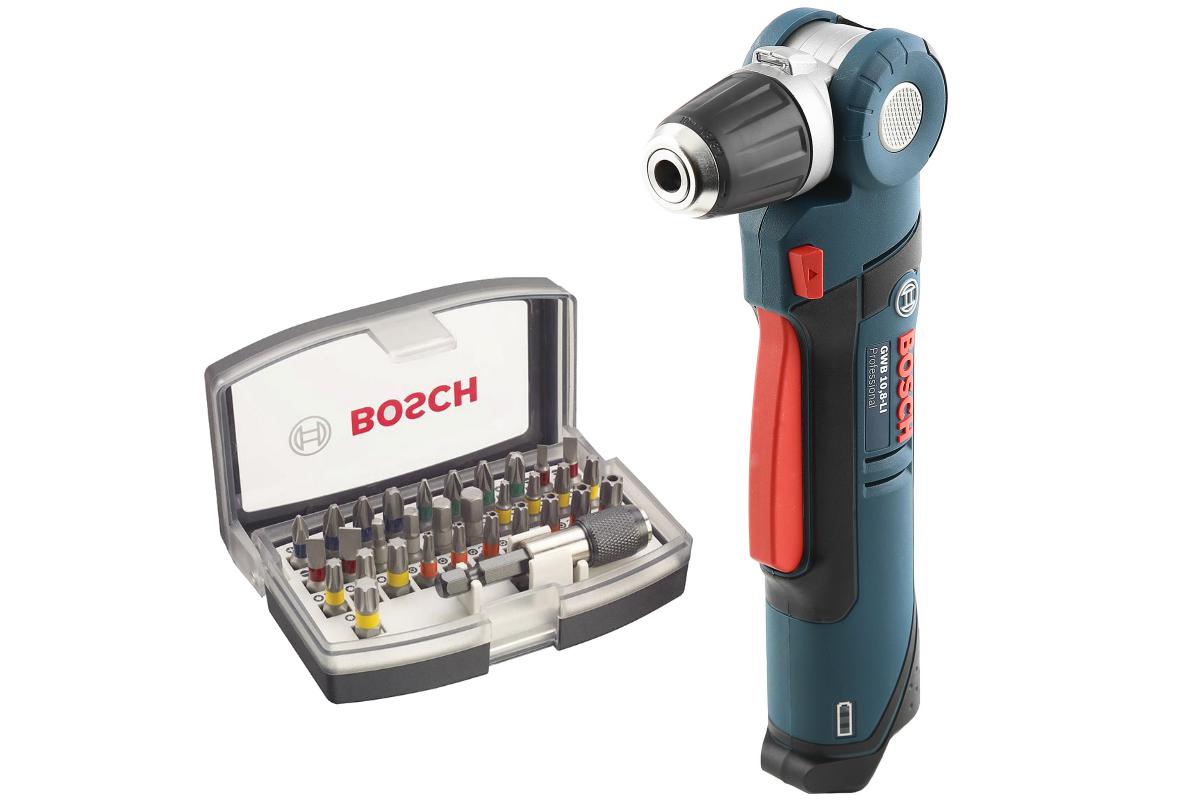 

Набор Bosch Дрель аккумуляторная gwb 10,8 v-li БЕЗ АКК. (0.601.390.905),Набор бит 2.607.017.319