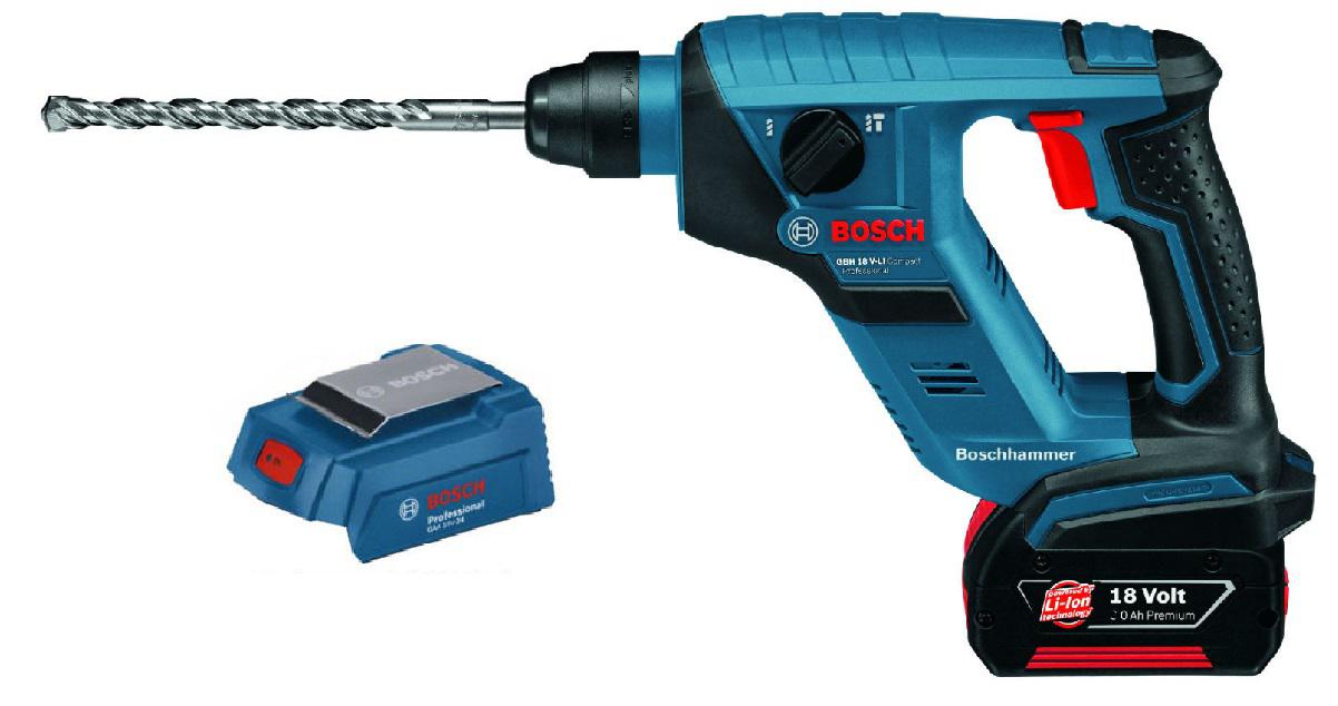 

Набор Bosch Перфоратор 611905308 gbh 18 v-li compact (0.611.905.308),Адаптер gaa 18v-24