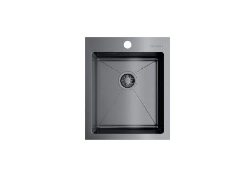 Изображение товара Мойка кухонная из нержавеющей стали OMOIKIRI AKISAME 41-GM вороненая сталь, прямоугольная