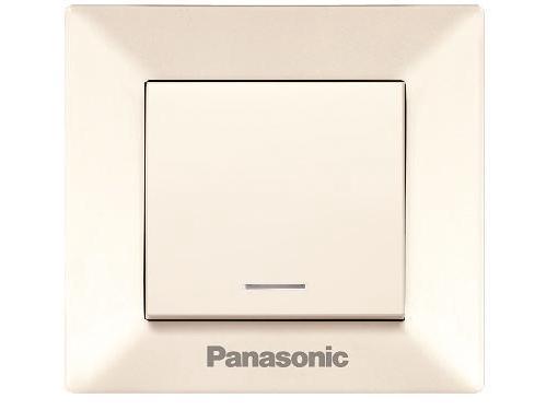 Изображение товара Выключатель PANASONIC WMTC0002-2BG-RES Arkedia 1-клавишный с подсветкой