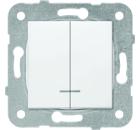 Изображение товара Механизм выключателя PANASONIC WKTT0010-2WH-RES Karre Plus 2-клавишный с подсветкой белый Изображение товара Механизм выключателя PANASONIC WKTT0010-2WH-RES Karre Plus 2-клавишный с подсветкой белый