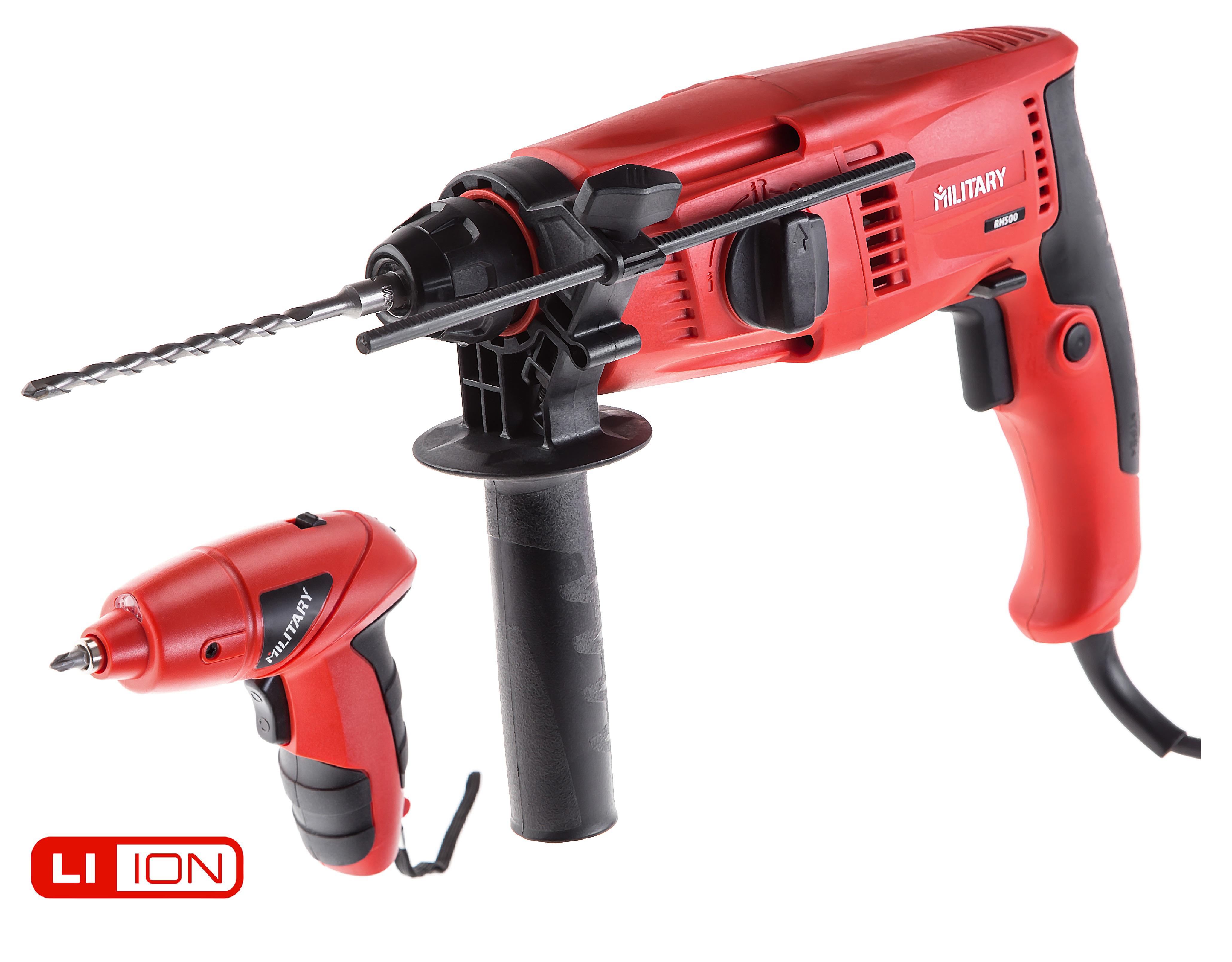 

Набор Military Перфоратор military rh500 + Аккум.отвертка military sd3.6li
