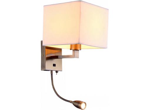 Изображение товара Настенный светильник ARTE LAMP A9249AP-2AB бронза ткань классика потолочный освещение