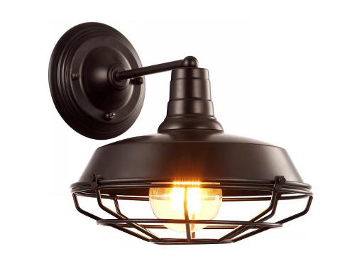 Изображение товара Настенный светильник ARTE LAMP A9183AP-1BK черный металл IP20
