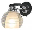 Изображение товара Настенный светильник ARTE LAMP A1604AP-1BK черный металл стекло классика