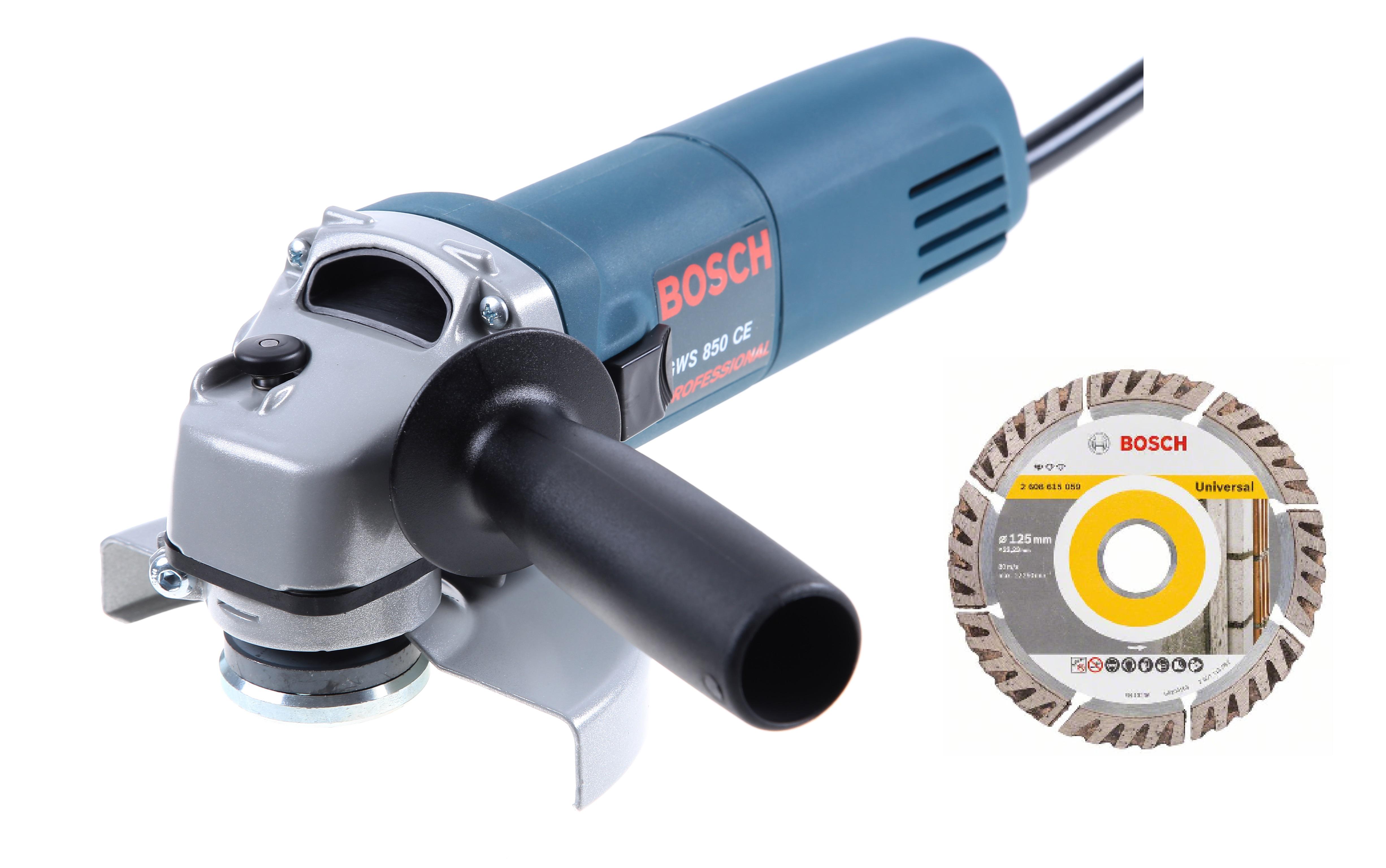 

УШМ Bosch Gws 850 ce + Диск алм.universal 125х22мм