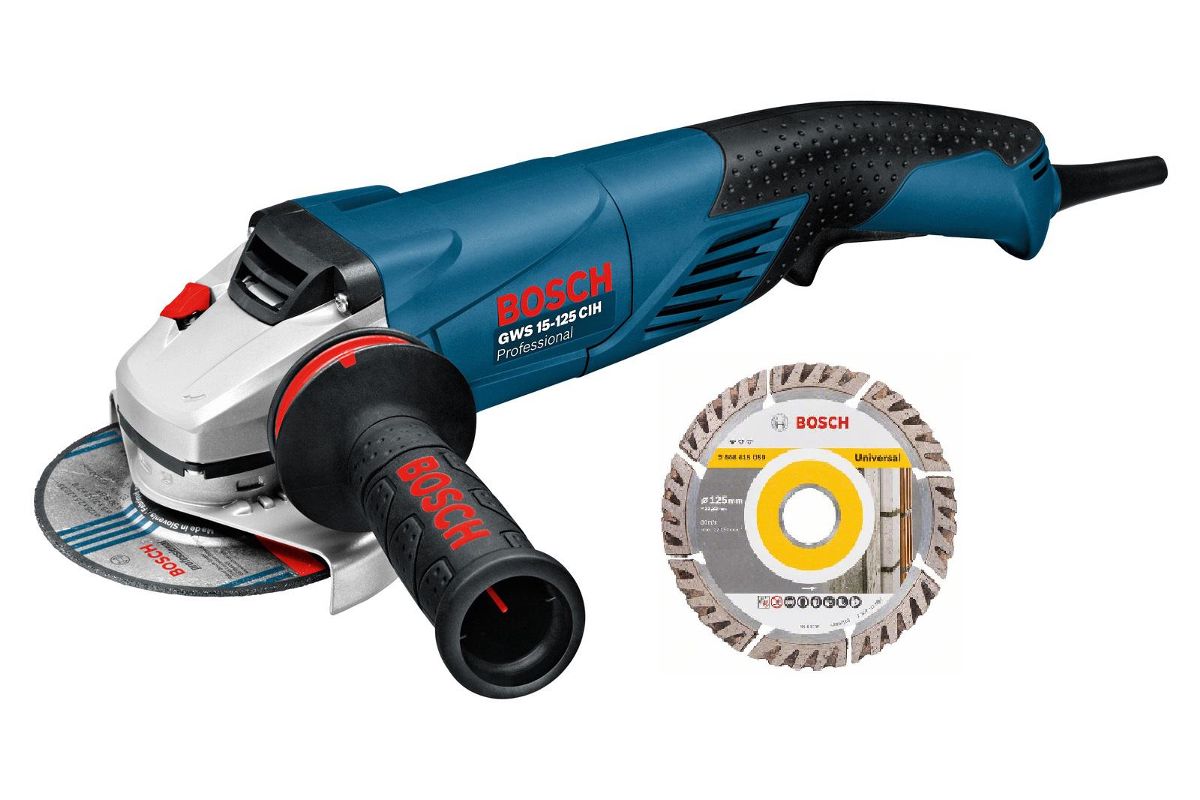 УШМ Bosch GWS 15-125 CIH + Диск алм.Universal 125х22мм - цена, фото -  купить в Москве, СПб и РФ