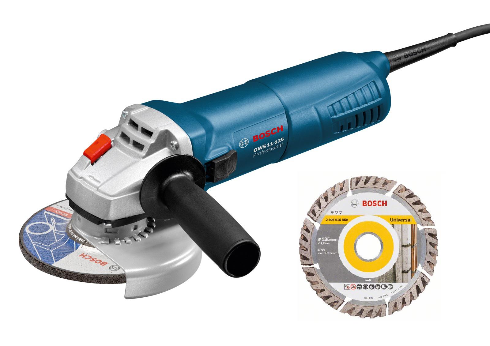 

УШМ Bosch Gws 11-125 + Диск алм.universal 125х22мм