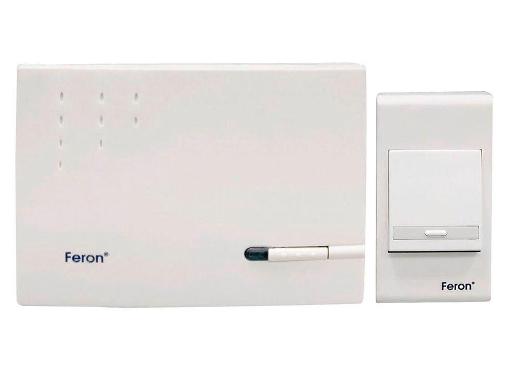 Изображение товара Беспроводной дверной звонок FERON 23604 с 32 мелодиями белый