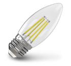 Изображение товара Светодиодная лампа E27 4W 4000K нейтральный свет хромированная стеклянная свеча