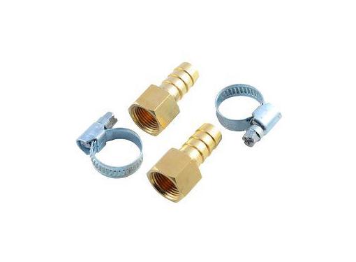 Изображение товара Пневматический штуцер ROCK FORCE RF-FFH06/06 2 шт с хомутами для соединения труб 3/8'' елочка