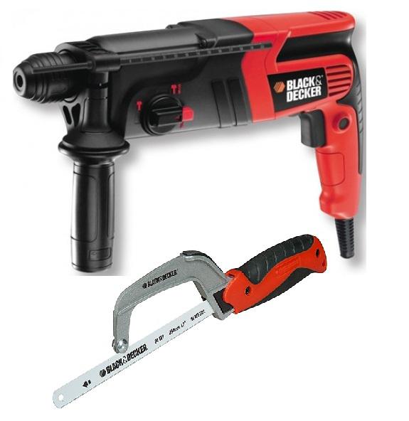 

Набор Black & decker Перфоратор kd1250k-qs +Ножовка bdht0-20178