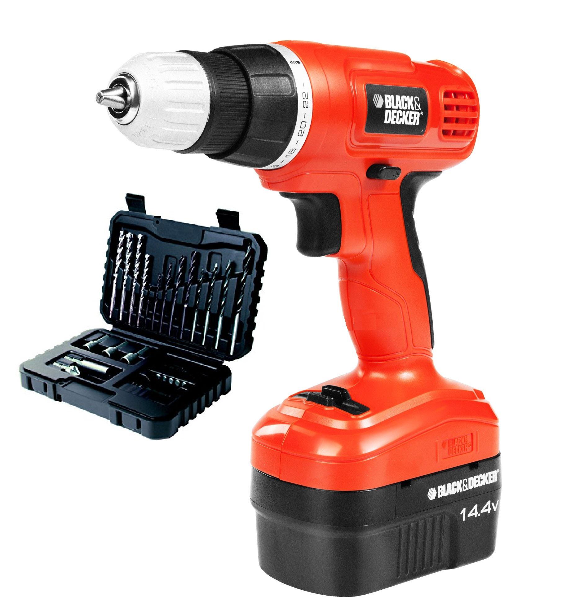 

Дрель акк. Black & decker Epc14cabk+Набор бит и сверл a7216-xj