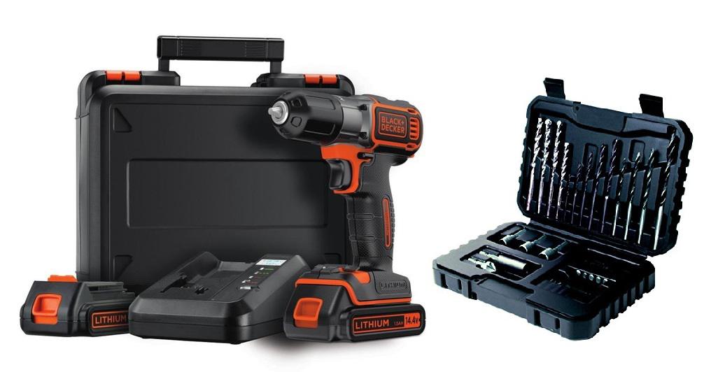 

Набор Black & decker Дрель-шуруповерт asd14kb-qw +Набор бит и сверл a7216-xj