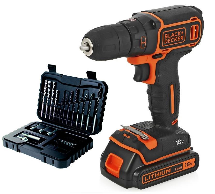 

Дрель акк. Black & decker Bdcdc18k-qw+Набор бит и сверл a7216-xj, Bdcdc18k-qw+Набор бит и сверл a7216-xj