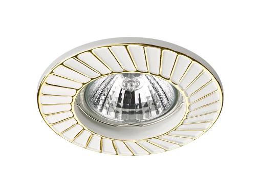 Изображение товара Встраиваемый светильник NOVOTECH 370370 50 Вт GX5.3 белый/золото для интерьера