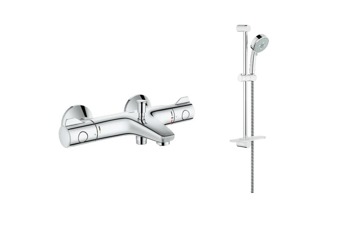 

Набор Grohe Смеситель с термостатом 34576000 +Душевой гарнитур 27576001
