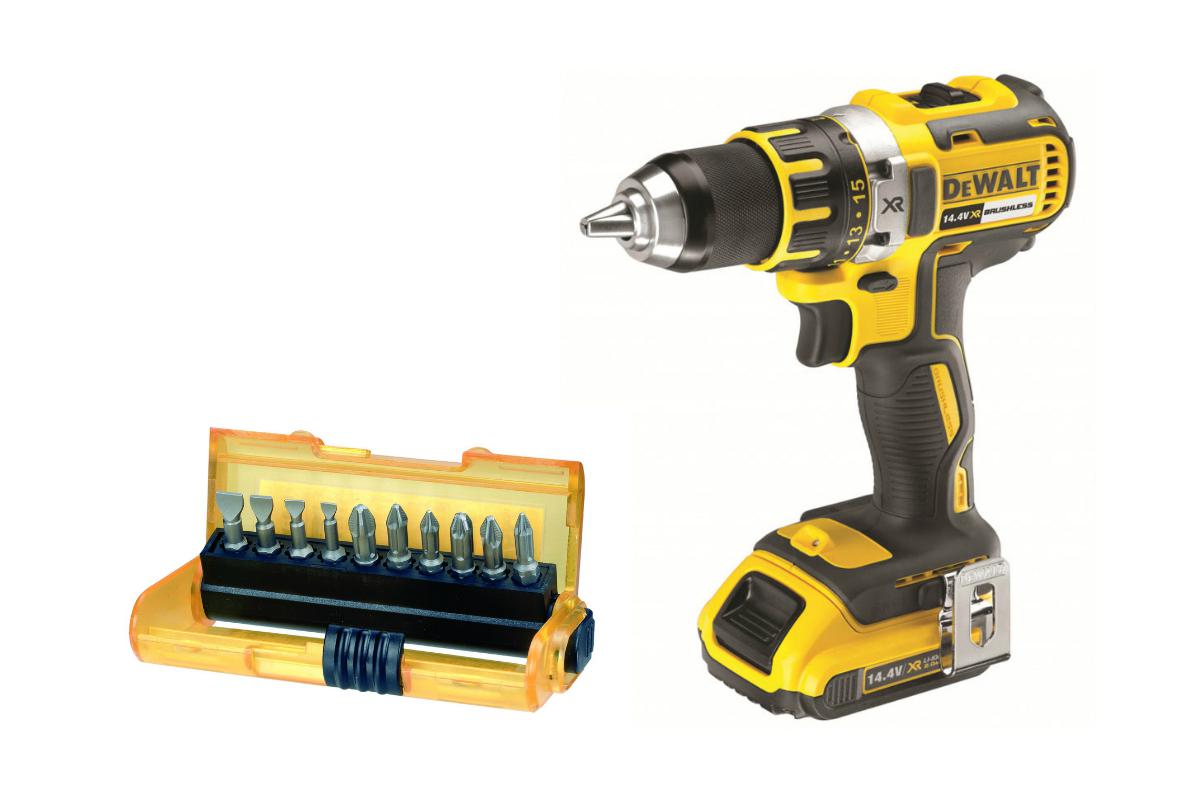 

Дрель акк. Dewalt Dcd732d2 +Набор бит dt7915qz