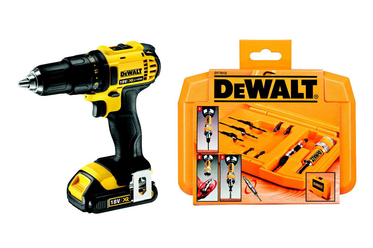 

Дрель акк. Dewalt Dcd780c2 +Набор насадок для дрели dt7612xj