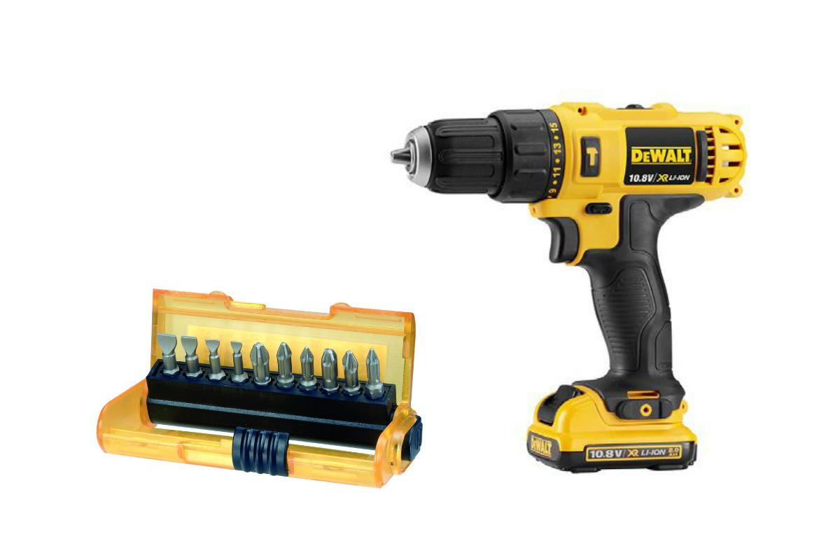 

Дрель акк. Dewalt Dcd716d2-ks +Набор бит dt7915qz