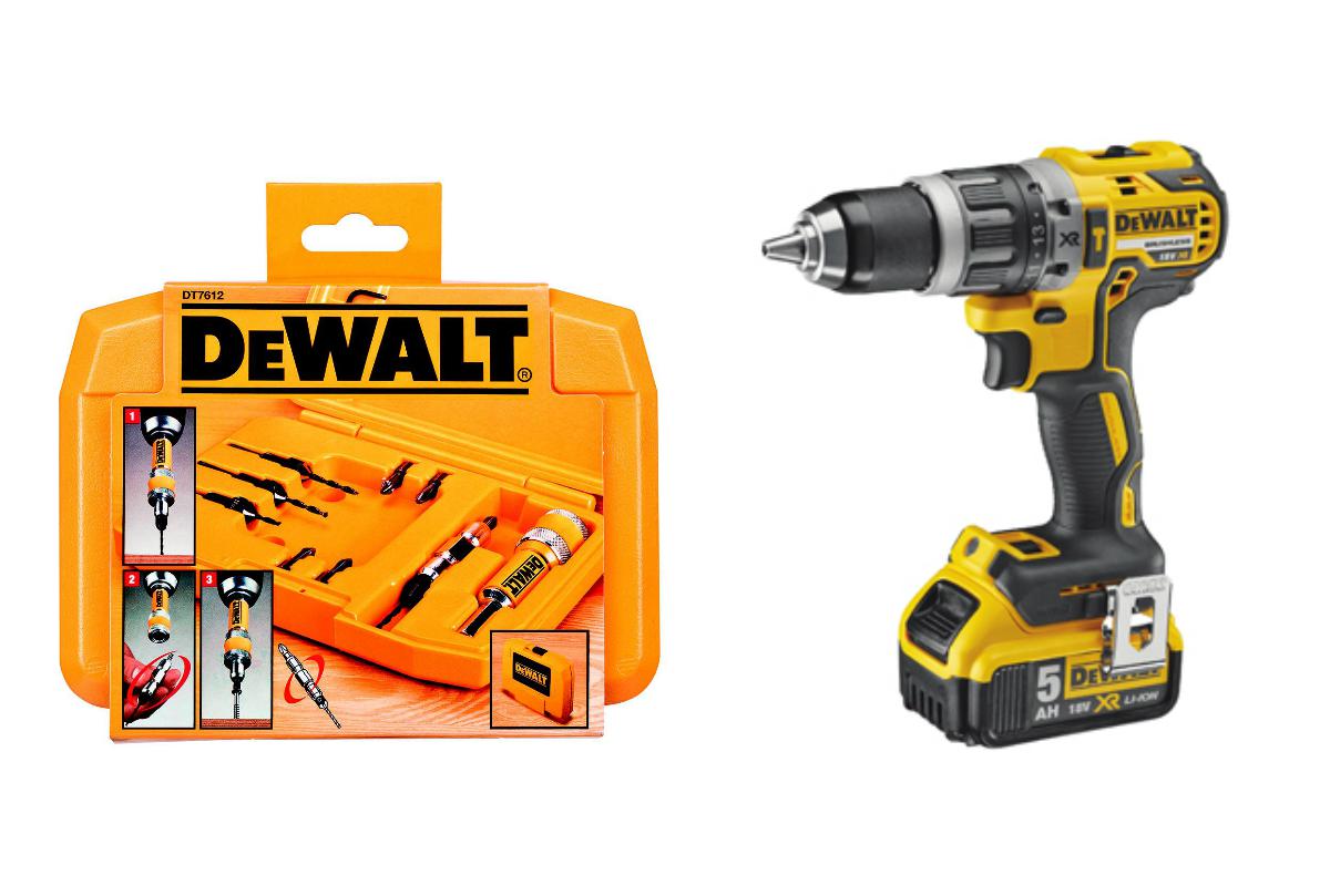 

Дрель акк. Dewalt Dcd796p2qw +Набор насадок для дрели dt7612xj