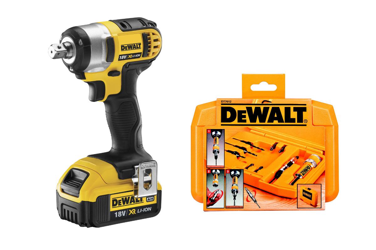 

Гайковерт аккумуляторный Dewalt Dcf880m2 +Набор насадок для дрели dt7612xj