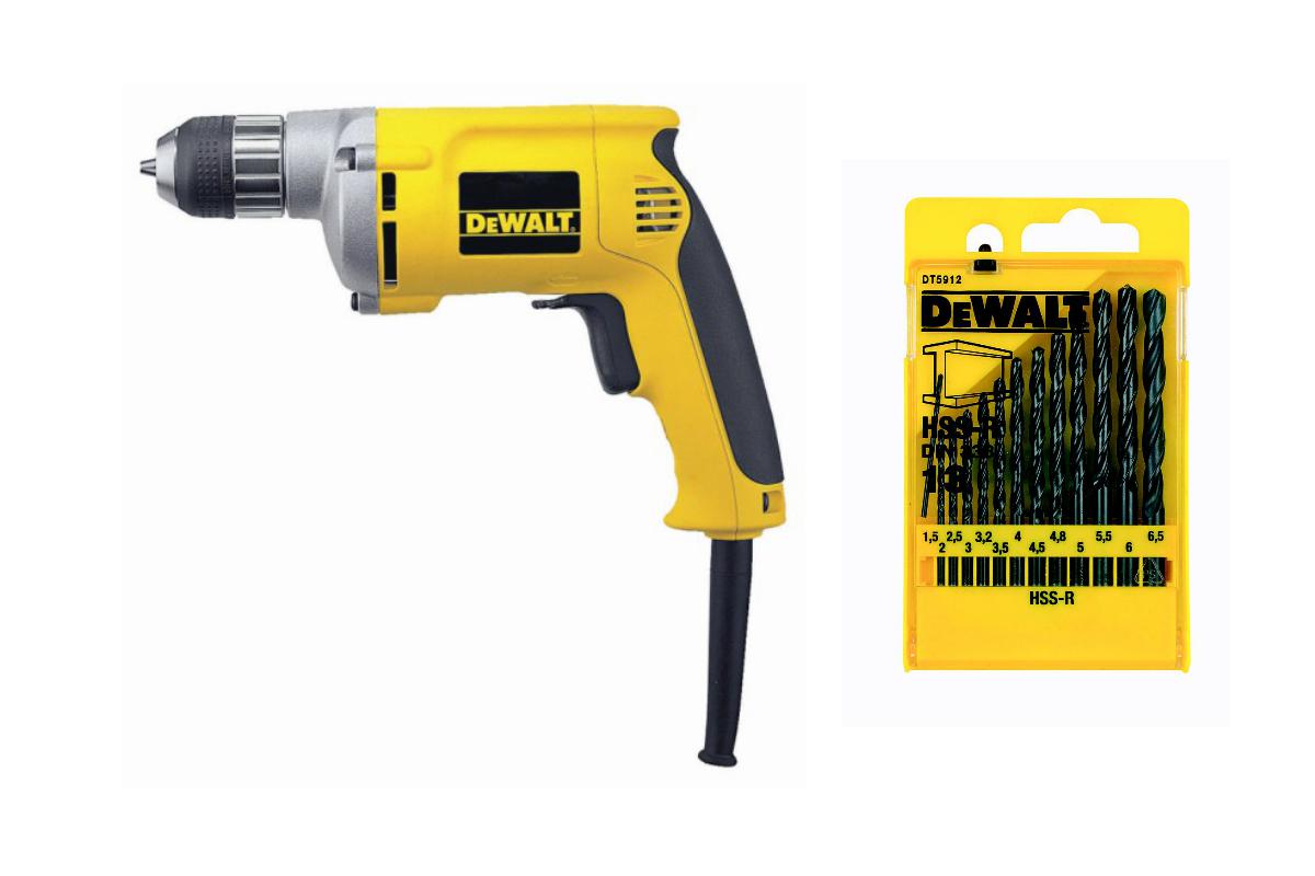 

Дрель Dewalt Dw217 +Набор сверл dt5912qz