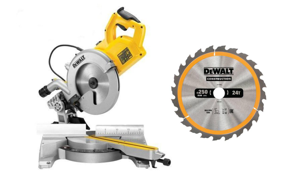 

Пила торцовочная Dewalt Dw778 +Диск пильный твердосплавный dt1956qz