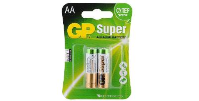 Батарейка GP 15A-2CR2 Тип: AA (LR6) (Кол-во в уп. 2шт.)
