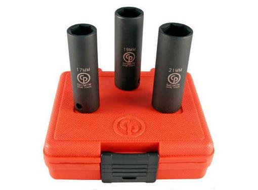Изображение товара Набор головок CHICAGO PNEUMATIC 1/2 3 шт ударные в кейсе