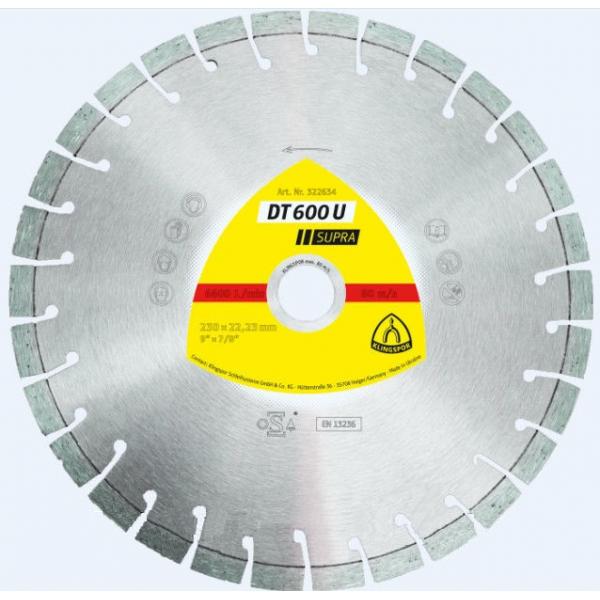 

Круг алмазный Klingspor Dt 600 u supra 180х2.6х22.23мм