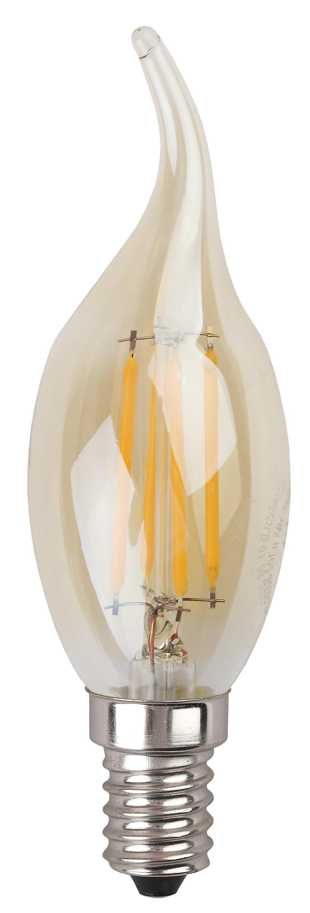 

Лампа светодиодная ЭРА F-led bxs-7w-827-e14 gold